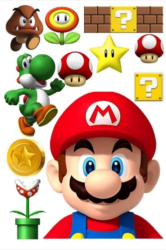 Super mario tortenaufleger - super,