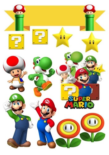Super mario tortenaufleger - super,